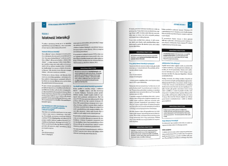 Istotne interakcje leków, interakcje leków, interakcje lekowe, interakcje podręcznik