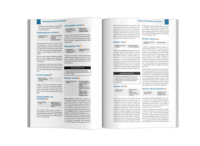 Istotne interakcje leków, interakcje leków, interakcje lekowe, interakcje podręcznik